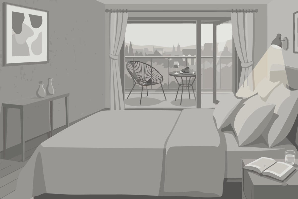 Einzelzimmer mit Balkon